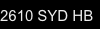 2610 SYD HB